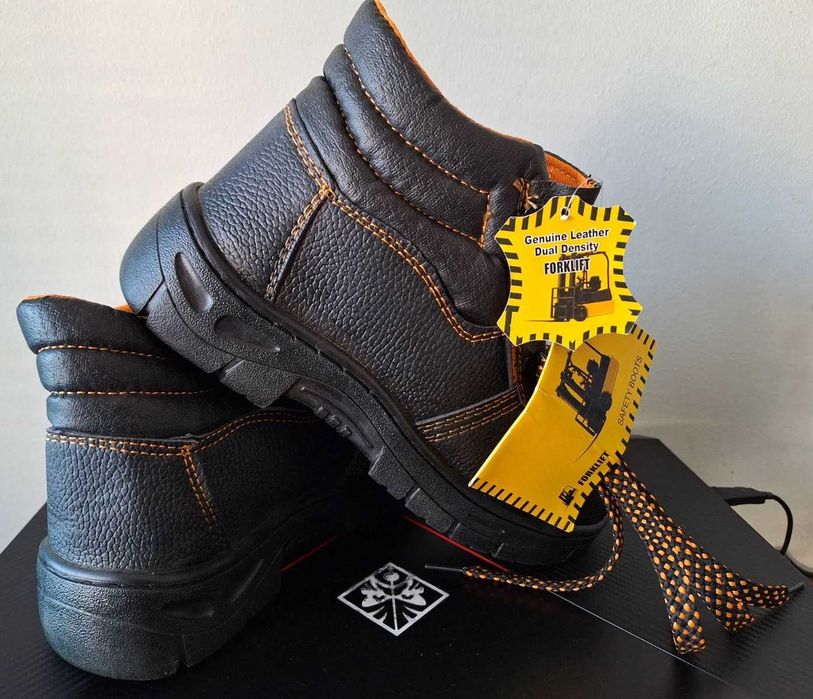 НОВИ! Работни боти Forklift Safety boots, №42 /8/,черна еко кожа