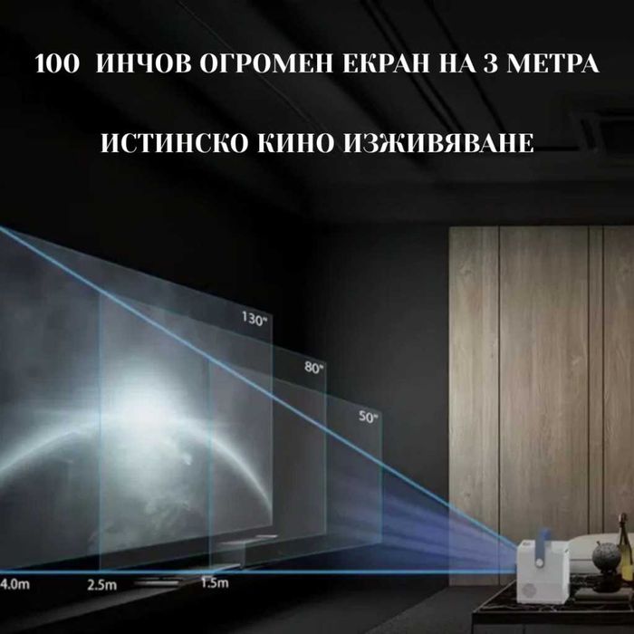Smart Projector Q96 E300 – твоето лично кино във всеки дом