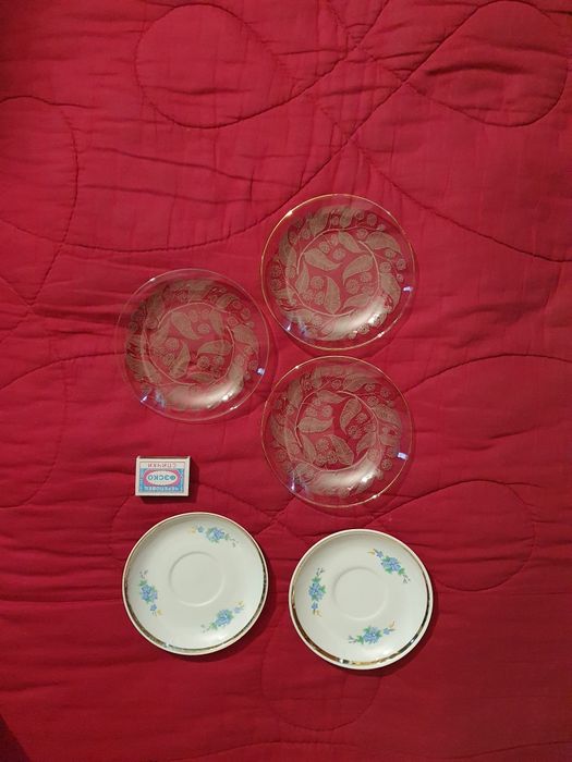 Тарелки, блюдца, поднос СССР разные