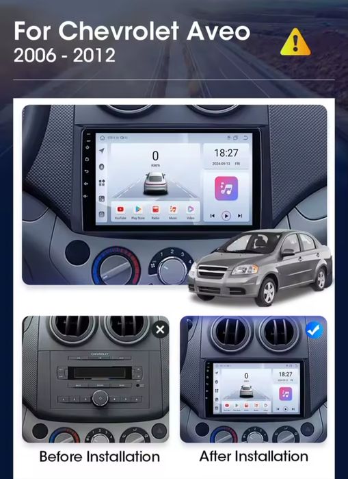 Navigatie Android Chevrolet Aveo Waze YouTube Carplay
