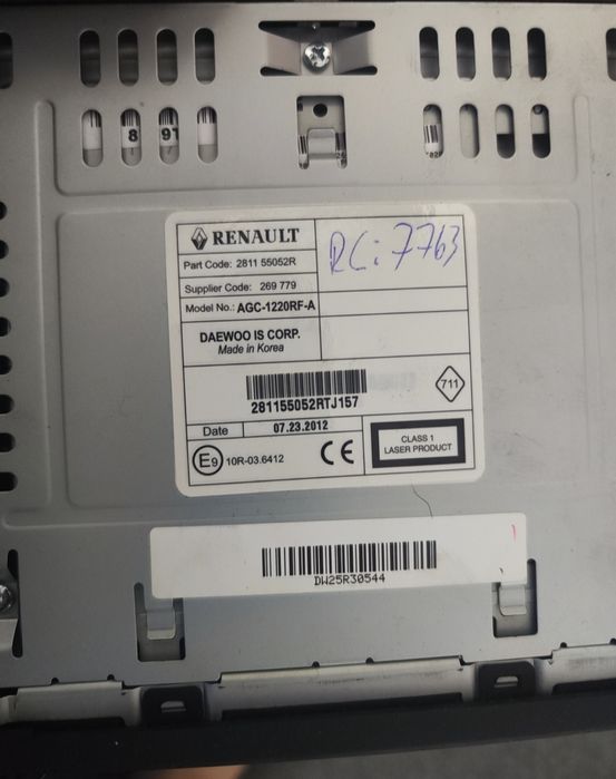 Radio Dacia Duster, Logan II, Sandero II.