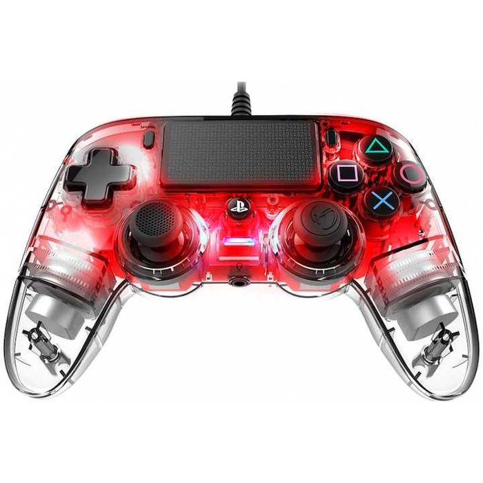 Controller cu fir Nacon Light pentru Playstation 4, Rosu