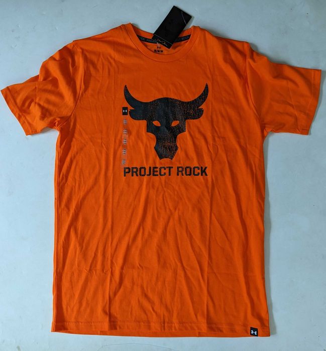 Under Armour Project Rock Bull Logo мъжка оранжева тениска от Сащ