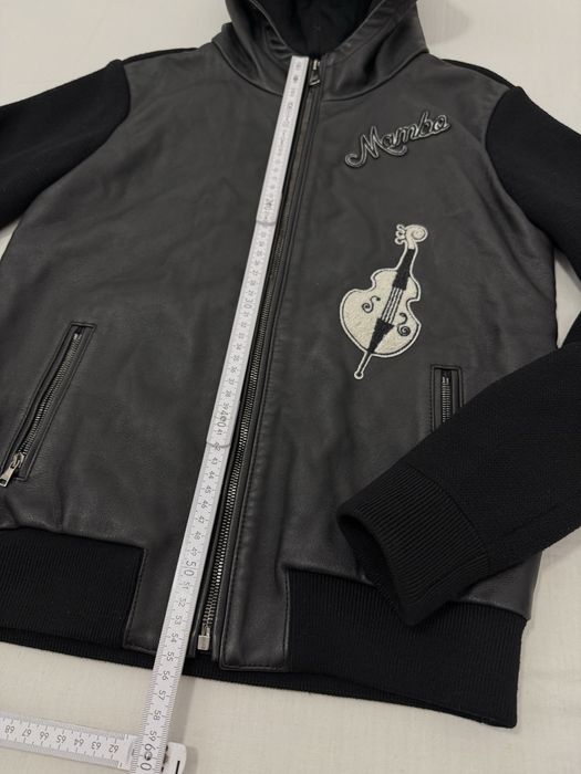 Geaca DOLCE & GABBANA (S dama Piele Lana Merino hybrid jacheta hanorac