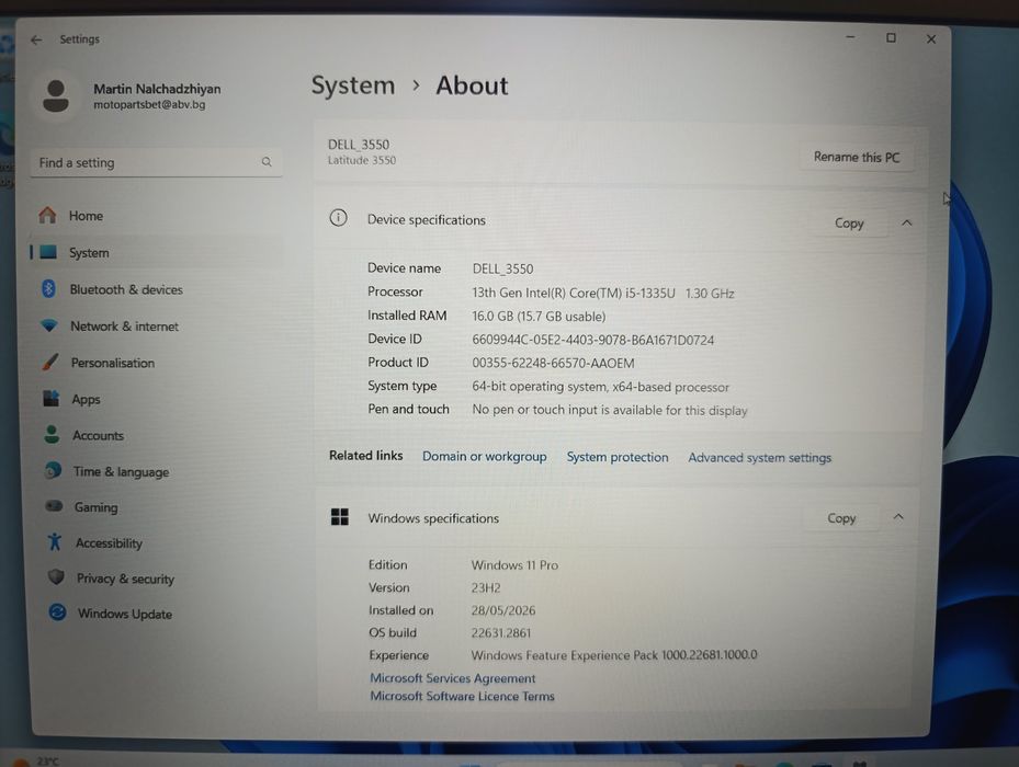 Dell Latitude 3550 / 16 GB / 512 GB  NVME SSD