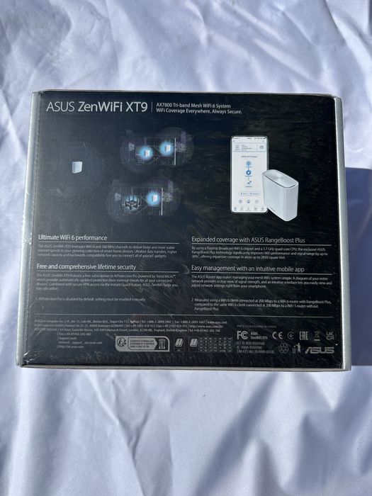 Router Mesh Wireless ASUS ZenWiFi XT9 (W-1-PK), AX7800