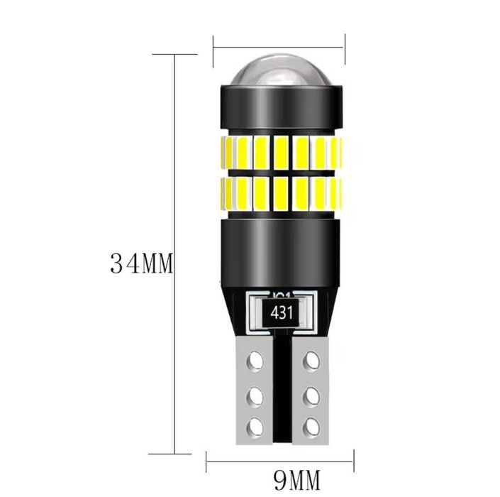 2БР. Комплект T10 LED крушки за габарити , интериор , врати , багажник