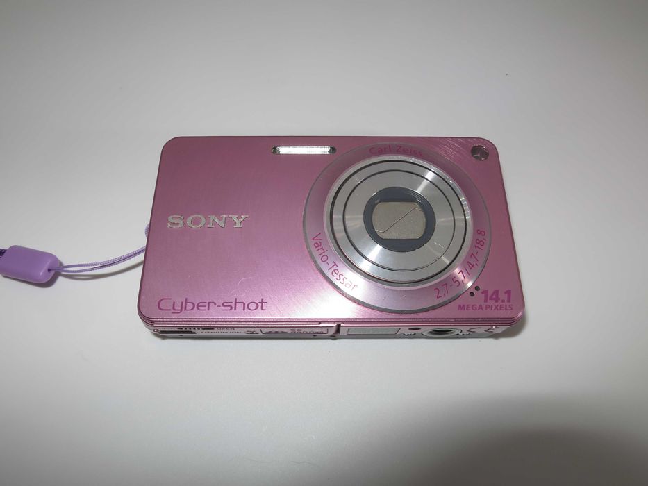 Sony Cyber-shot W350 ултра компактен фотоапарат розов цвят, дигитална камера, в отлично състояние, пълен комплект, тествана и работи перфектно