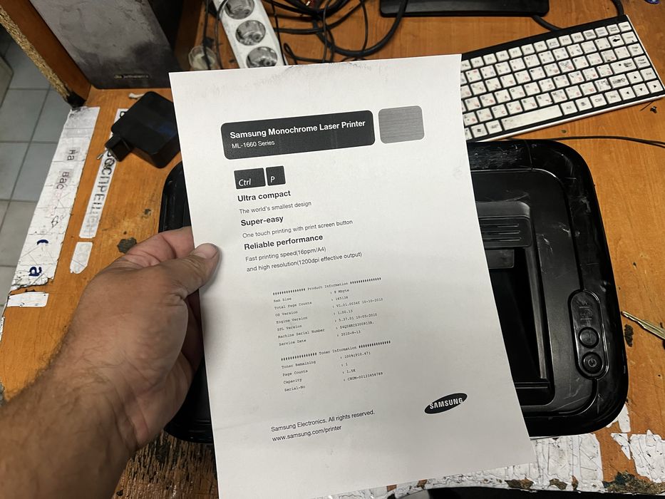 Samsung ml 1665 в хорошем состоянии