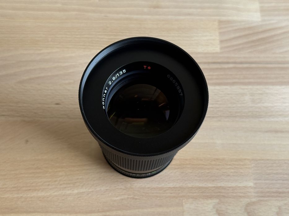 Contax 135mm f2.8 MMJ Carl Zeiss montura Canon EF Simmod obiectiv vintage foto video