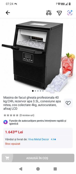 Mașină de făcut gheață nouă