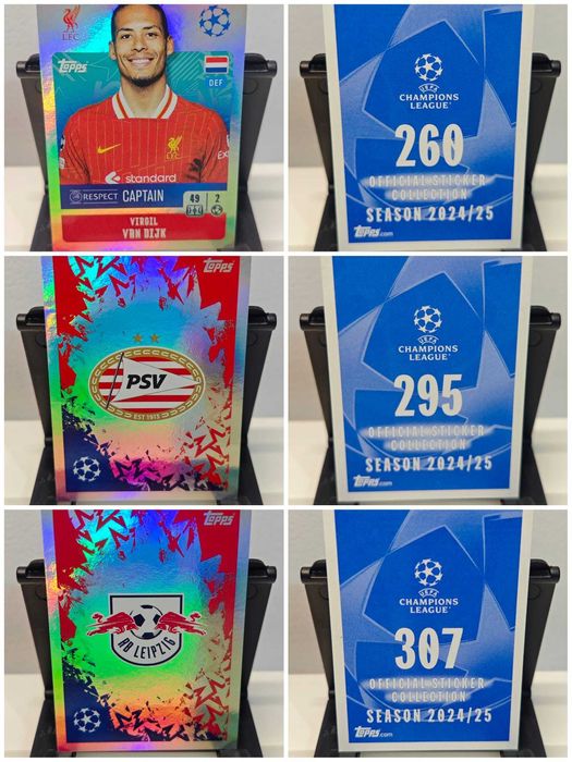 Stickere Topps Uefa Champions League 2024/25 foil si shiny