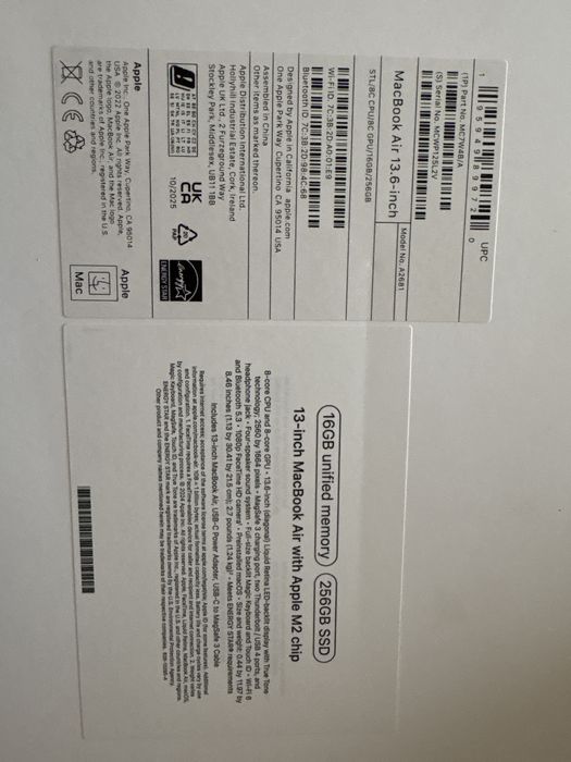 Laptop MacBook Air with Apple M2 chip