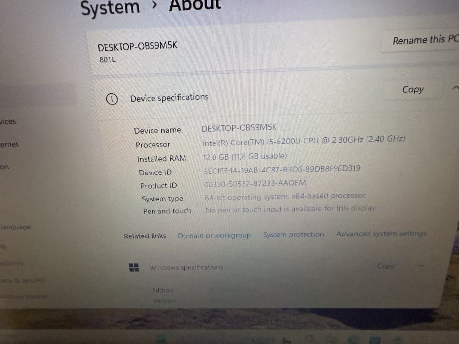 Lenovo V110 i5 / 12 Gb DDR4/ SSD 256/ 15.6” FullHD/ Baterie 3h