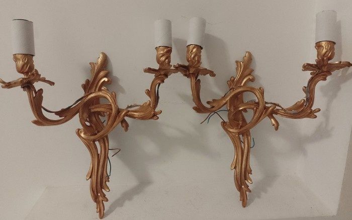 Elegant set de aplice în stilul Rococo dimensiuni mari ,piese cu o luc