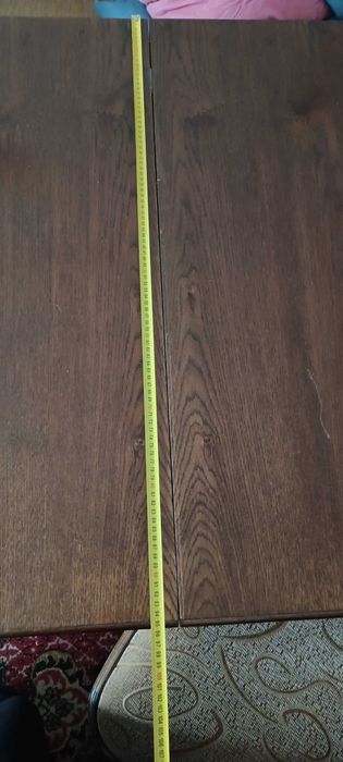 Masa Lemn Masiv, culoare stejar + 6 scaune tapitate