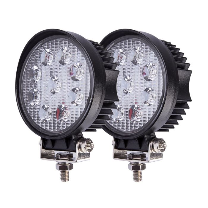 2 Броя кръгли LED ЛЕД халогени 27W 6000K-6500K 10-30V DC
