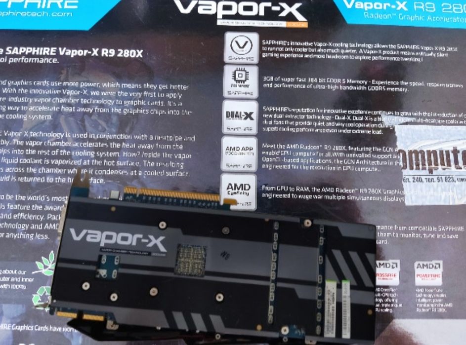 Видео карта AMD R9 280X SAPPHIRE VAPOR-X