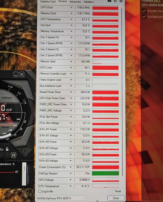 Видеокарта ASUS ROG STRIX RTX 3070 Ti OC Gaming 8GB GDDR6X Гаранция 3м