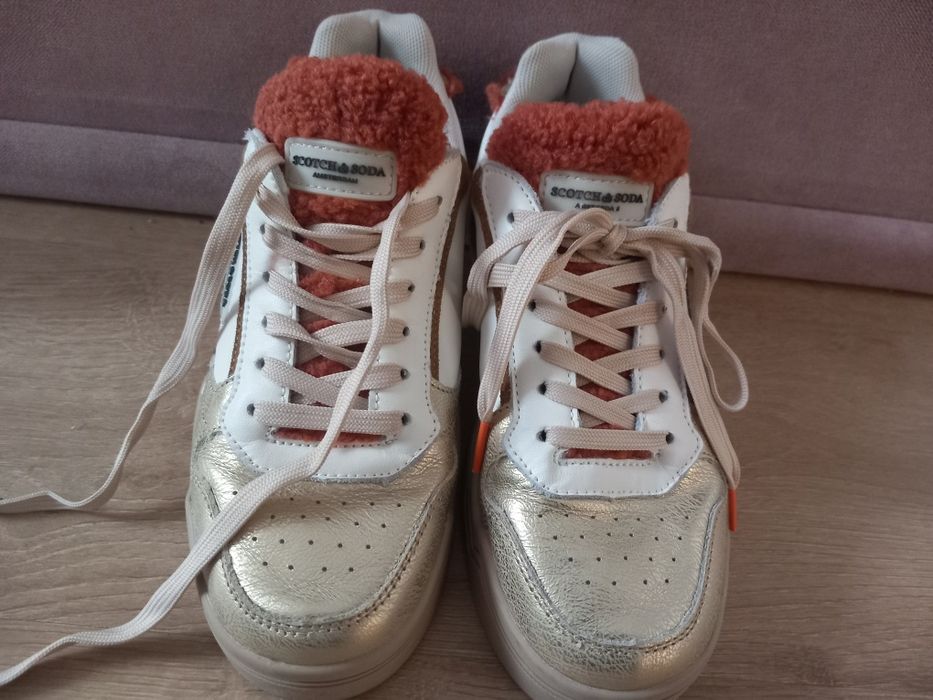 Scotch & Soda - Спортни обувки от кожа с текстил