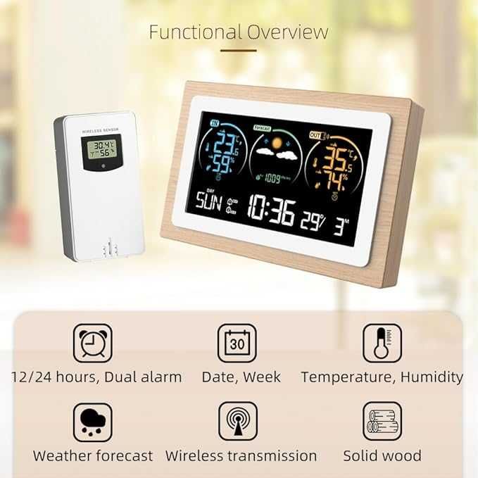 FJ3399C Интелигентна метеорологична станция с часовник 	Irfora