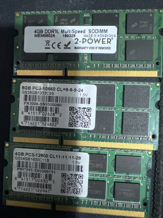 Оперативная память для ноутбука DDR3 / DDR3L (4GB и 8GB)