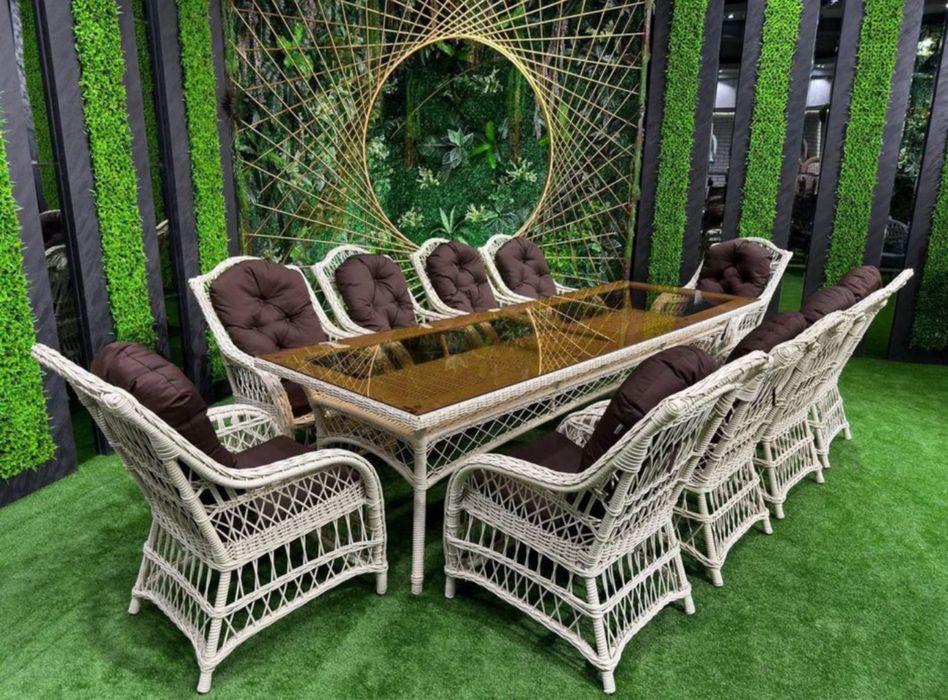 Hovliga stol stul  Toqima stol stul Rotang mebel Плетённое стол стул