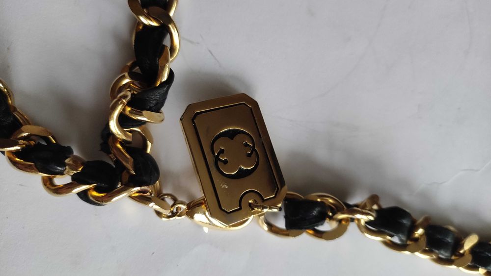 COSCI Италия дамски колан от естествена кожа и златна верига