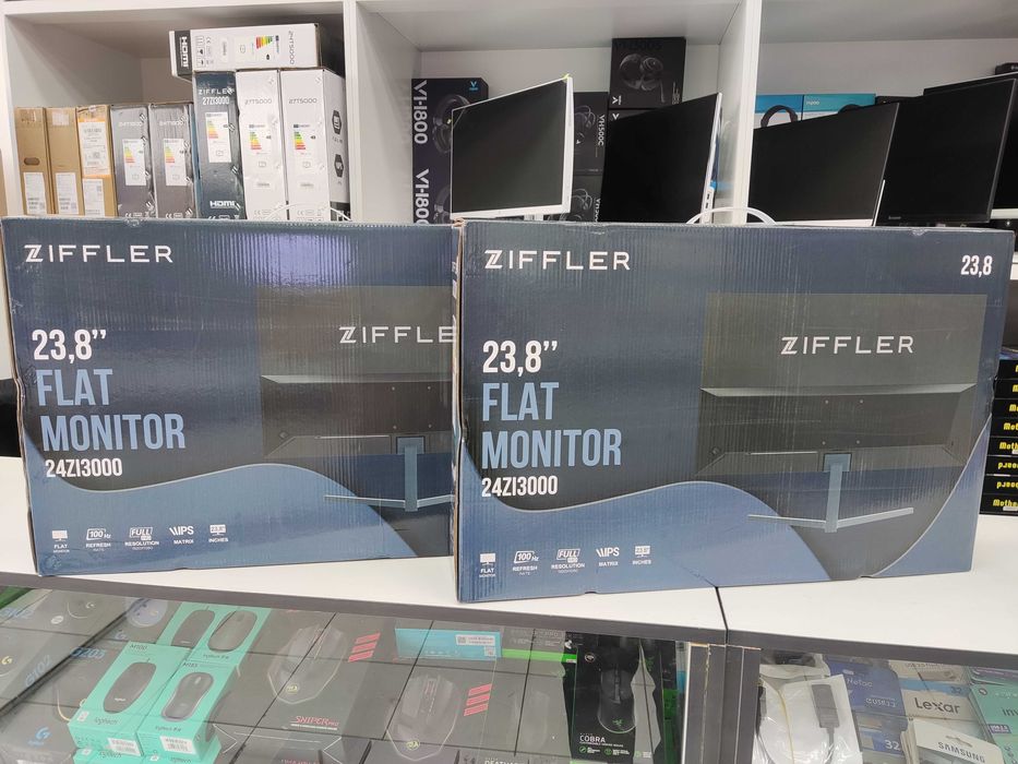 Монитор 24" Ziffler IPS LED (VGA+HDMI), 100Hz 1920x1080 FullHD НОВЫЙ