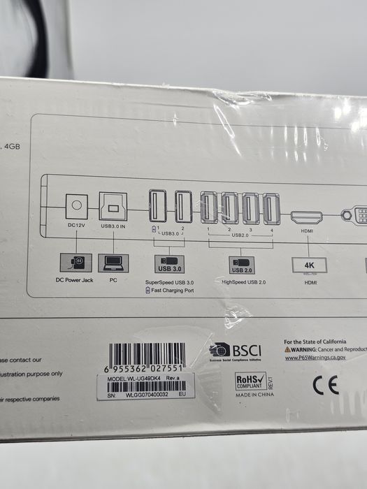 Wavlink USB-A Stație de andocare cu HDMI 4K Ethernet Negru (WL-UG39DK1