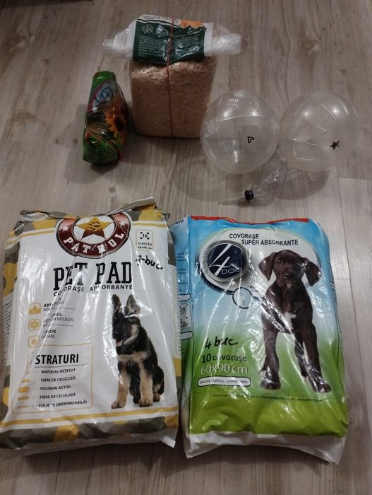 Minge hamster transparenta/covorașe absorbante 4dog