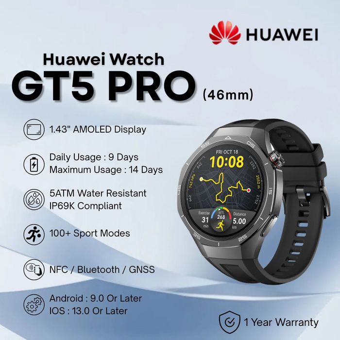Huawei Watch GT 5 Pro 46mm • Часы •