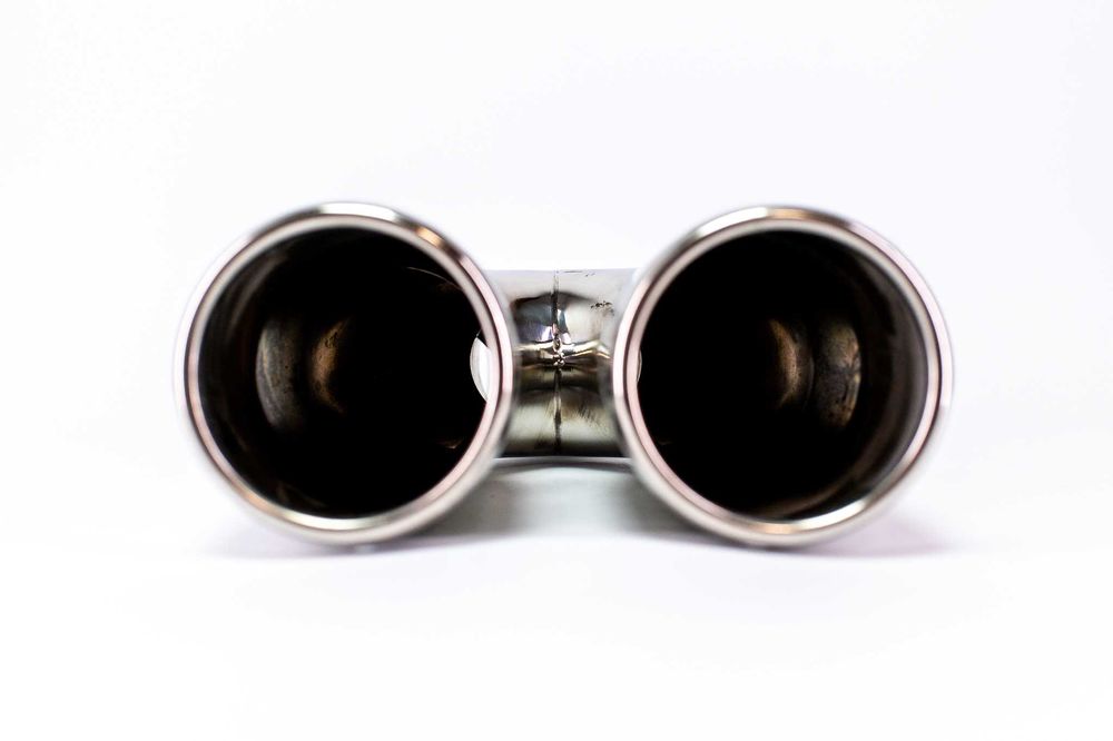 Накрайник за ауспух, двоен, неръждаема стомана