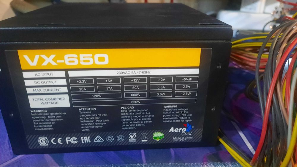 Блок питания Aero cool 650w