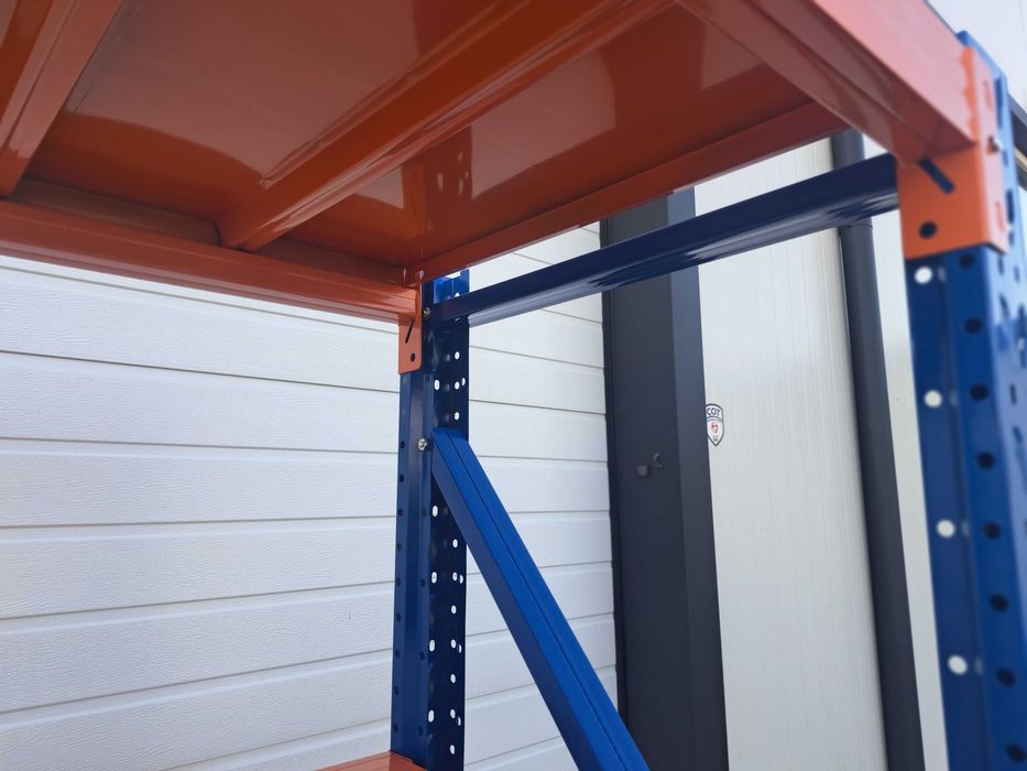 Метален индустриален стелаж 200x150x50, 4 рафта, склад/гараж/мазе