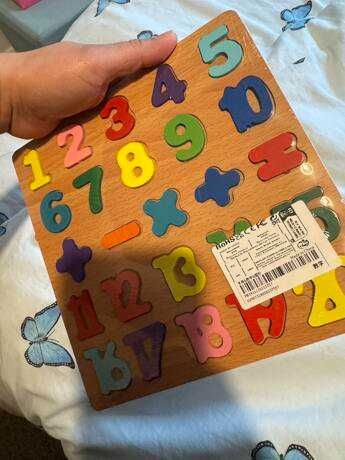 3 бр./компл. Дървени обучаващи играчки с азбука и форма на цифри