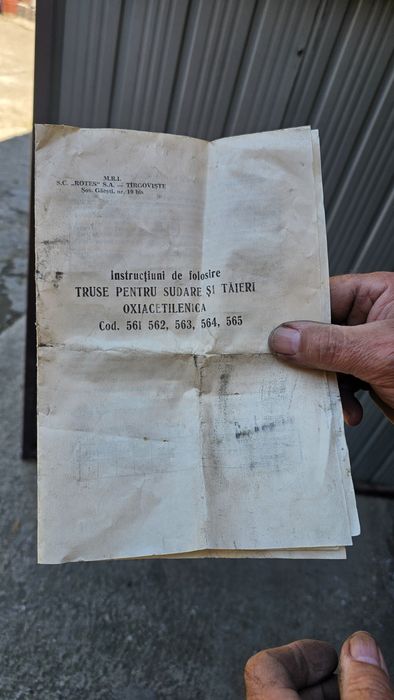 Trusa pentru sudura și taiere oxiacetilenica originala cu certificat