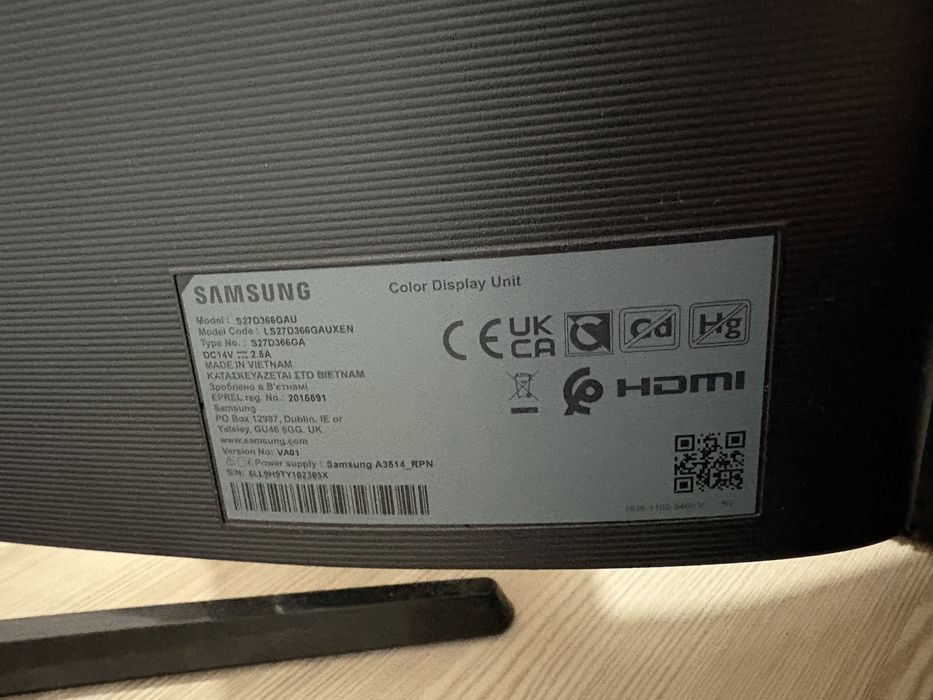 Monitor  samsung curbat