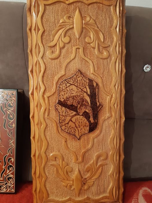 Нарды ручной работы с выжиганием.