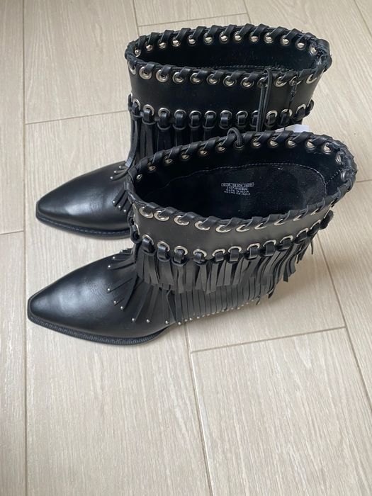 Кожени Боти с ресни Zara