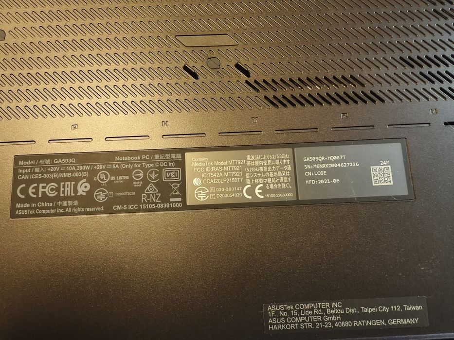laptop gaming zephyrus G15, RTX 3070