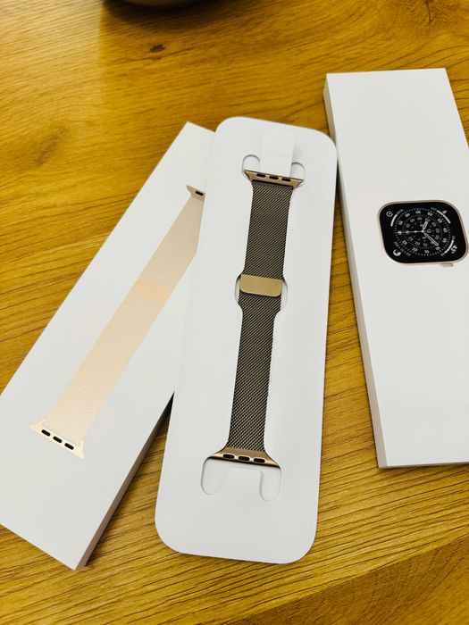 Bratara/Curea milanese loop gold apple watch original 46mm