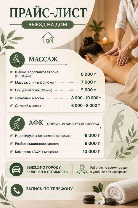 Афк и массажист на выезд 5000