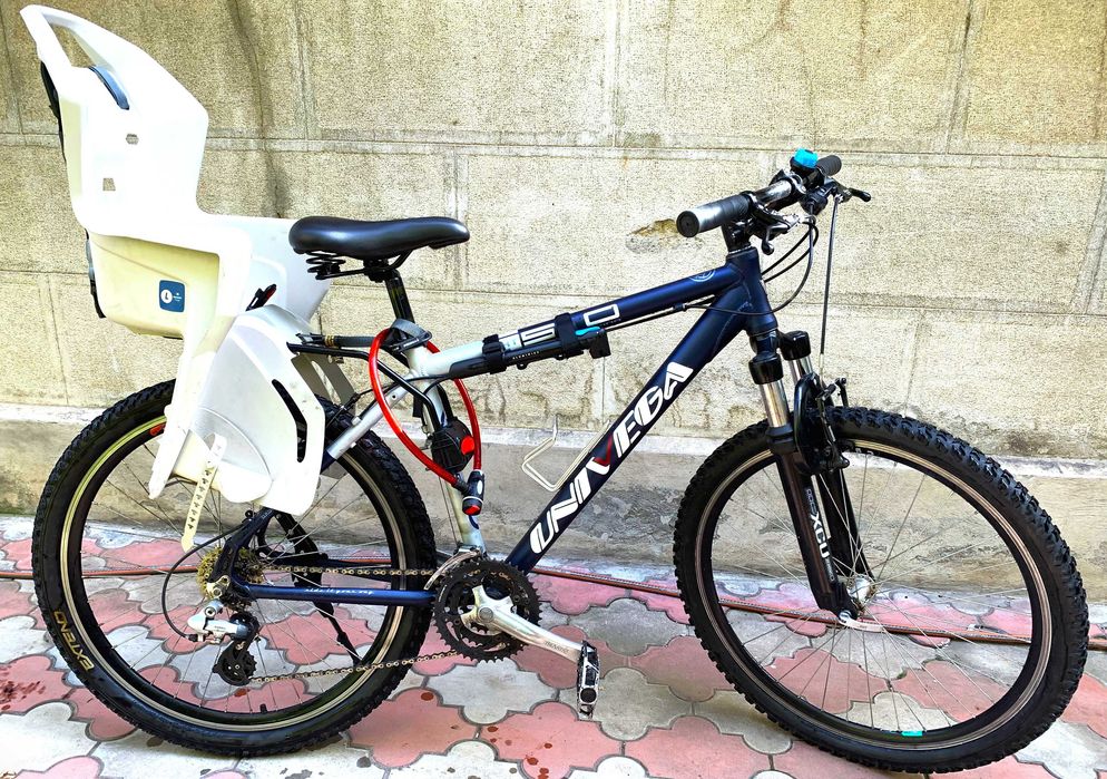 Univega HT 50 MTB + scaun copil + furcă SR Suntour XCT