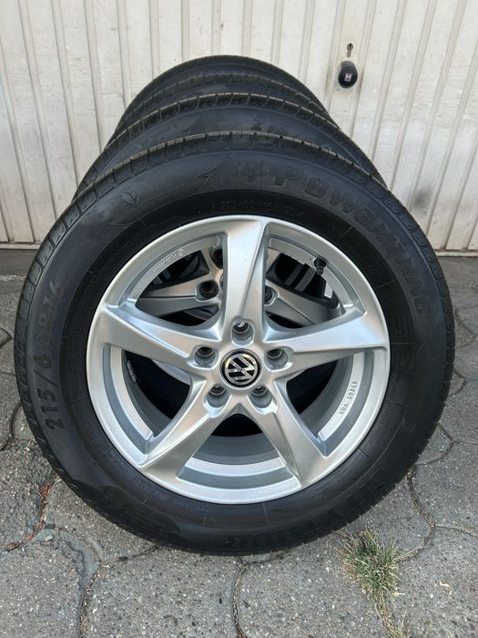 Jante aliaj 5x112mm, anvelope vara 215/60 R16, VW Passat, Sharan, Tiguan, Seat Alhambra, Skoda Octavia Yeti Superb, Audi Q3