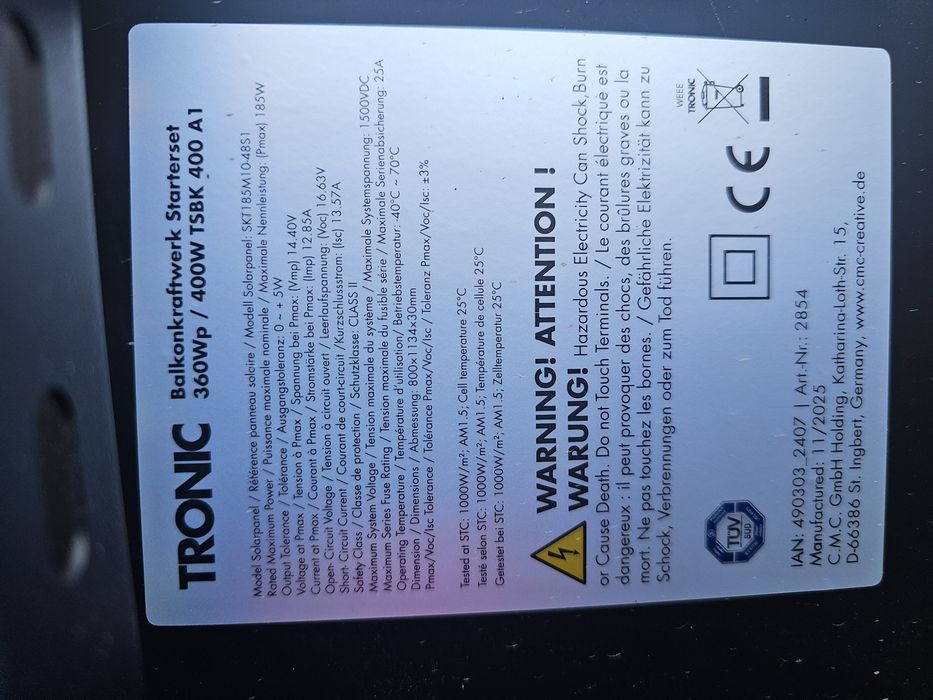 Kit panouri fotovoltaice 400w Lidl