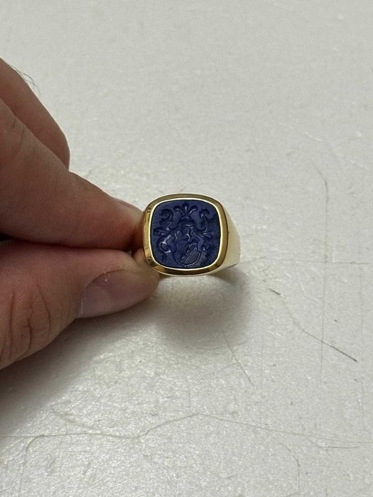 INEL AUR 18K - "GHIUL" Barbati - Sigiliu - Blazon - 15.6g - Vintage - Doar 590 lei/gr. !