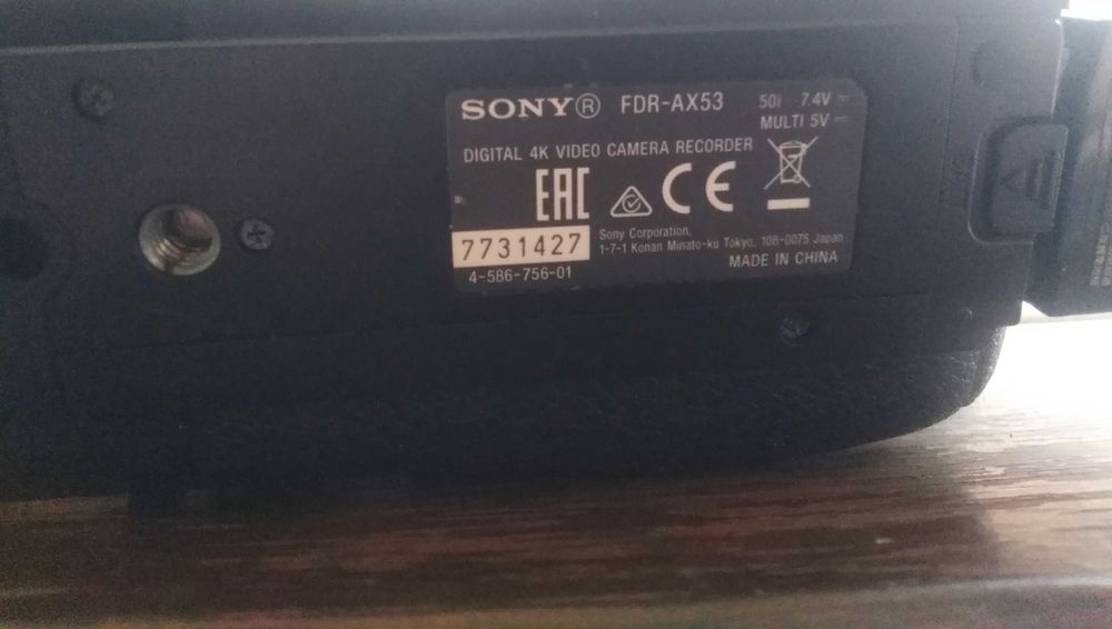 4K SONY AX-53 handycam