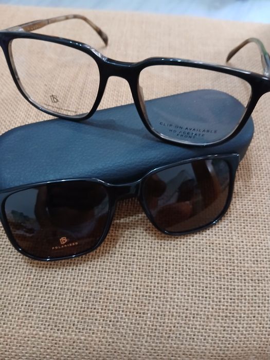 Ochelari David Beckham  clip on și  Ray Ban