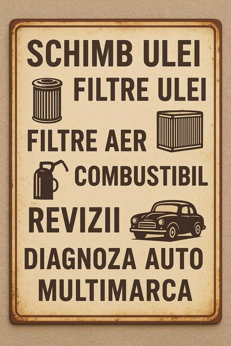 Scanare erori diagnoza auto multimarca 80 lei, schimb ulei filtre